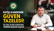 Fatih Kandemir Güven Tazeledi: Öz Gıda-İş Rize Şubesi'nde Yeniden Başkan Seçildi