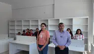 Kayseri Büyükşehir Belediyesi'nden Akkışla'daki okul kütüphanesine destek