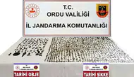 Ordu’da çok sayıda sikke ve tarihi eser objeler ele geçirildi