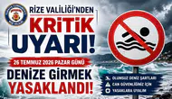 Rize'de Denize Girmek Yasaklandı: Valilikten Kritik Meteoroloji Uyarısı