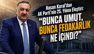 Hasan Karal’dan AK Parti’nin 25. Yılına Eleştiri: Bunca Umut, Bunca Fedakârlık Ne İçindi?