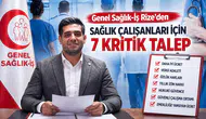 Genel Sağlık-İş Rize’den Sağlık Çalışanları İçin 7 Kritik Talep