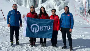 KTÜ Buz Tırmanışı Türkiye Şampiyonası'nda iki altın madalya kazandı