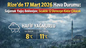 Rize’de 17 Mart 2026 Hava Durumu: Sağanak Yağış Bekleniyor, Sıcaklık 12 Dereceye Kadar Çıkacak