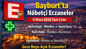 Bayburt’ta Bugün Hangi Eczaneler Açık? 9 Mart 2026 Bayburt Nöbetçi Eczane Listesi