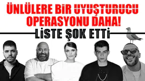 Son Dakika: Ünlülere bir uyuşturucu operasyonu daha! Liste şok etti