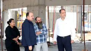 Altay, Mevlana Türbesi Arkası Kentsel Yenileme Projesi Şantiyesinde İncelemelerde Bulundu