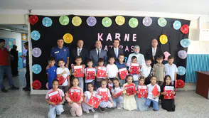 Narman'da Karne Heyecanı Protokolün Katılımıyla Paylaşıldı