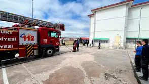 Bayburt Açık Ceza İnfaz Kurumunda Gerçeğini Aratmayan Yangın Tatbikatı