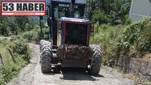 Maçka Belediyesi’nden Esiroğlu Bahçecik Mahallesi’ne Kuru Beton Yol Hizmeti