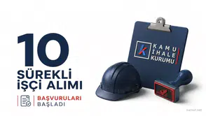 10 sürekli işçi alımı için başvurular 1-5 Haziran'da İŞKUR üzerinden yapılacak!