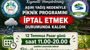 Rize Salarha Deresi Vakfı Pikniği Hava Muhalefeti Nedeniyle Ertelendi