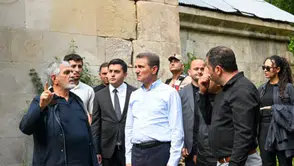 Erzurum Valisi Aydın Baruş Tarihi Taş Camii’yi İnceledi