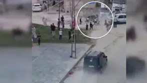 Meydan kavgasında korkunç anlar: Aracıyla kalabalığın arasına daldı