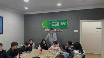 Fatih Ortaokulu Yeşilay Kulübü Öğrencilerinden Rize Yeşilay’a Ziyaret