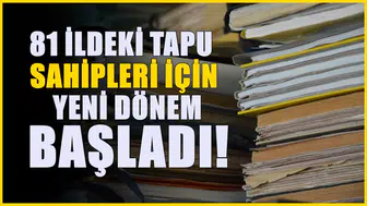 Hisseli tapu sahipleri için yeni düzenleme! 81 ildekileri ilgilendiriyor