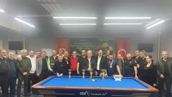 Rize’de Yeşilay 3 Bant Bilardo Şampiyonası’nda Ödüller Verildi