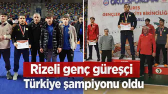 Rizeli güreşçi Ali Kılınç, Kocaeli'de altın madalyayı kazandı!