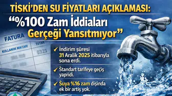 TİSKİ’den Su Fiyatları Açıklaması: %100 Zam İddiaları Gerçeği Yansıtmıyor