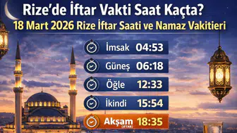 Rize’de İftar Vakti Saat Kaçta? 18 Mart 2026 Rize İftar Saati ve Namaz Vakitleri