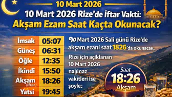 10 Mart 2026 Rize’de İftar Vakti: Akşam Ezanı Saat Kaçta Okunacak?