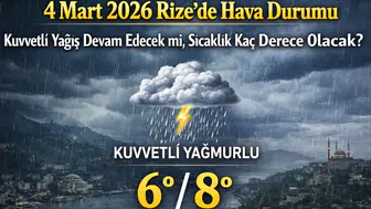 4 Mart 2026 Rize’de Hava Durumu: Kuvvetli Yağış Devam Edecek mi, Sıcaklık Kaç Derece Olacak?