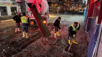 Arhavi Belediyesi Fevzi Çakmak Caddesi’nde Üstyapı Çalışmalarına Başladı