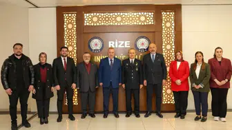 AK Parti Rize Teşkilatından Polis Haftası’nda Emniyet Müdürü Murat Türesin’e Ziyaret