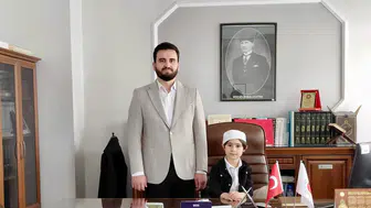 4-6 yaşındaki Mert, 23 Nisan'da Temsili Müftü Oldu