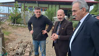 Arhavi’de Tır Parkı ve Liman Girişindeki Çalışmalar Yerinde İncelendi