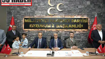 MHP Erzurum Teşkilatı Bayramlaşma Programında Bir Araya Geldi
