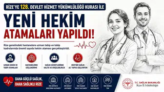 Rize’ye DHY ile Hekim Atamaları Yapıldı