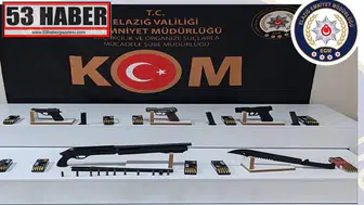 Elazığ'da Kaçak Silah Operasyonu Gerçekleştirildi: Yüklü Miktarda Silah ve Mühimmat Yakalandı