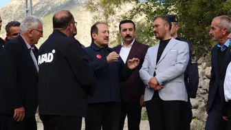 AFAD Başkanı Ali Hamza Pehlivan Heyelan Bölgesinde İncelemelerde Bulundu