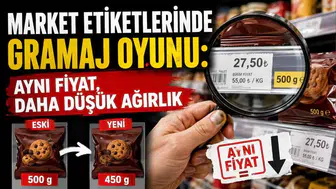 Market etiketlerinde gramaj oyunu: Aynı fiyat, daha düşük ağırlık