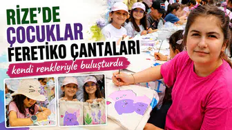 Rize'de çocuklar feretiko bezinden çanta yaparak eğlendi ve yerel kültürü keşfetti!