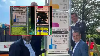Almanya'da İslamofobi Yeniden Su yüzüne Çıktı: Provokatif Tabela Saldırısı Gerilim Yarattı!