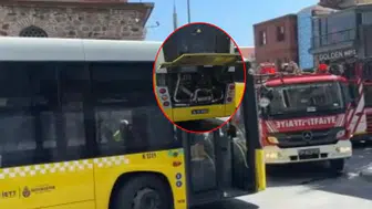 İstanbul'un göbeğinde İETT çilesi! Dumanlar yükseldi, trafik kitlendi