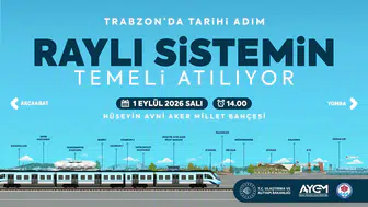 Trabzon’un Raylı Sistem Hayali Gerçek Oluyor: İlk Kazma 1 Eylül’de Avni Aker’de