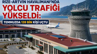 Rize-Artvin Havalimanı’nda Yolcu Trafiği Yükseldi: Temmuzda 139 Bin Kişi Uçtu