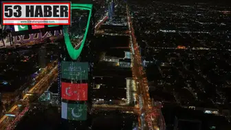 Suudi Arabistan'da Unutulmaz Bir Gece! İkonik Kuleler Türk Bayrağı ile Aydınlatıldı