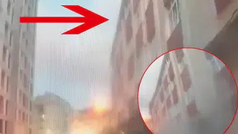 İstanbul'da korkutan anlar kamerada: Binanın çökme anı anbean kaydedildi