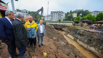 Rize Valisi İhsan Selim Baydaş, İyidere'de Afette Tıkanan Menfezleri İnceledi