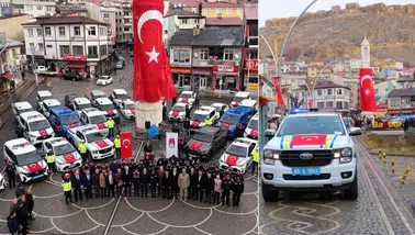 Bayburt'ta Güvenlik Güçlerine Büyük Destek: 34 Yeni Araç Faaliyete Geçti