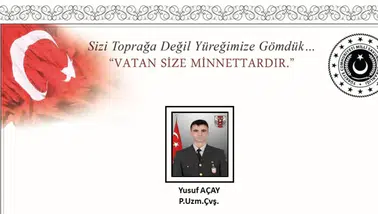 Ağrı'da askeri araç kazasında Şehit Piyade Uzman Çavuş Yusuf Açay hayatını kaybetti