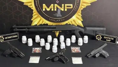 Malatya'da uyuşturucu ve silah operasyonu: 3 şüpheli yakalandı, 2'si tutuklandı