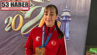 Artvinli Sporcu Eslem Asya Çamur, Akdeniz Oyunları’nda Altın Madalya Kazandı