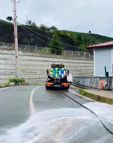 Rize’de Sokaklar Temizleniyor