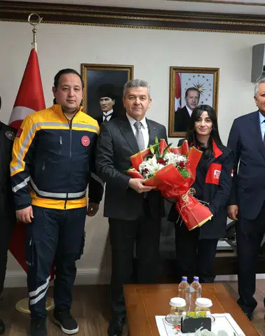 Artvin Valisi Turan Ergün’den 112 Personeline Teşekkür Ziyareti