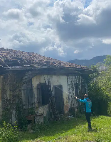 Trabzon’da Metruk Evler İlaçlanıyor, Kokarcaya Geçit Verilmiyor